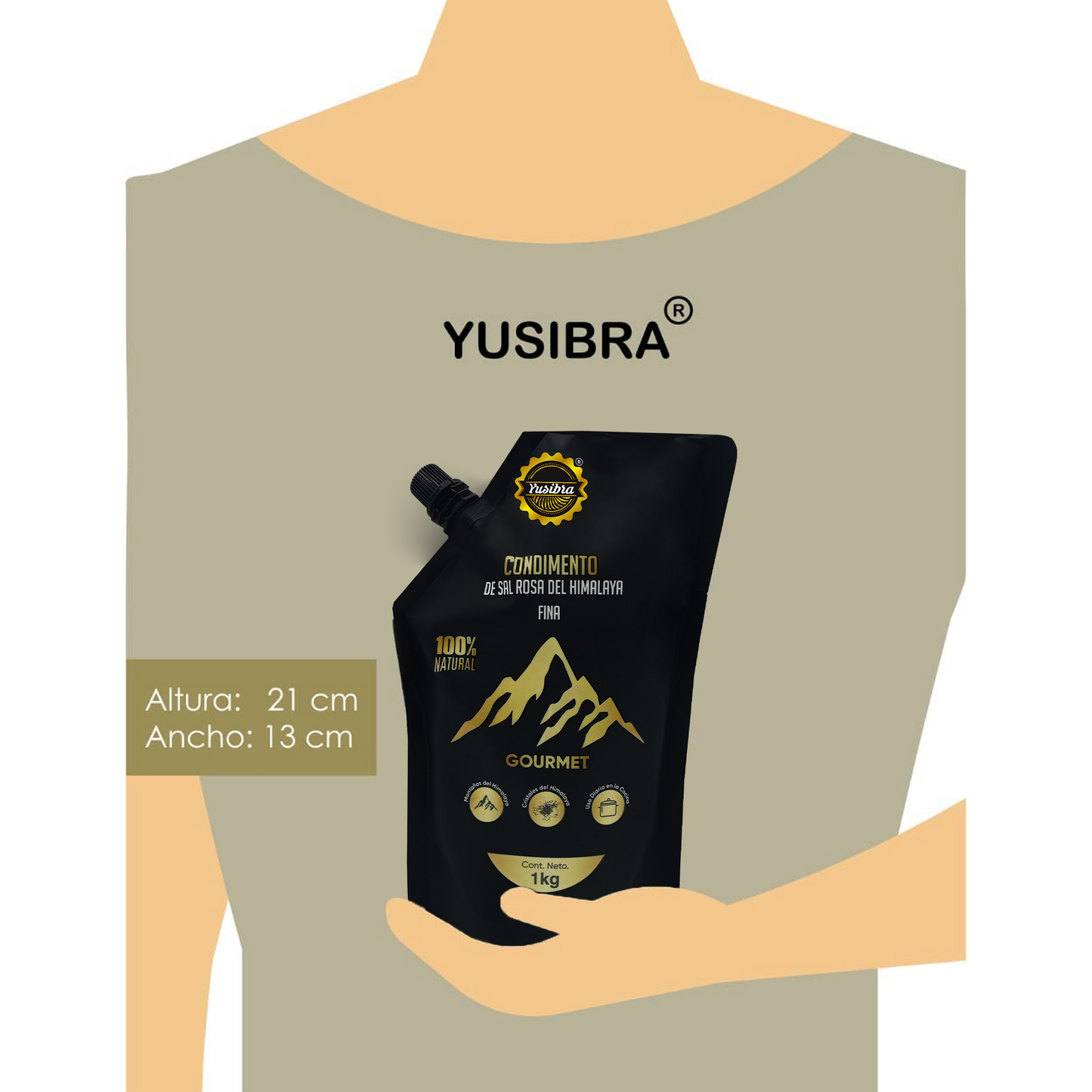 100 bolsas de 1kg cada uno de Sal del Himalaya Fina Mayoreo | Sal Rosa del Himalaya Cristalizada Yusibra