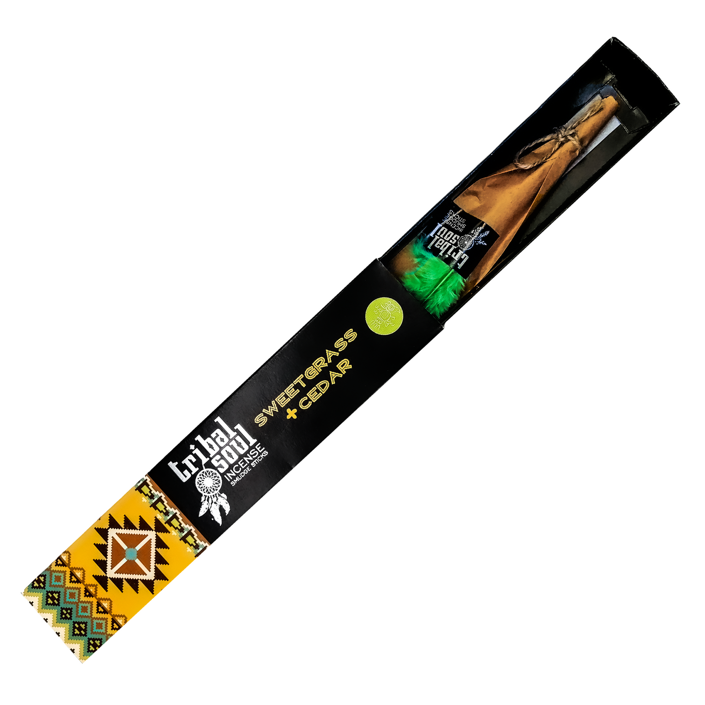 Incienso Tribal Soul Varitas | Aroma: SWEETGRASS + CEDAR + Porta Incienso TABLITA | 1 PZ