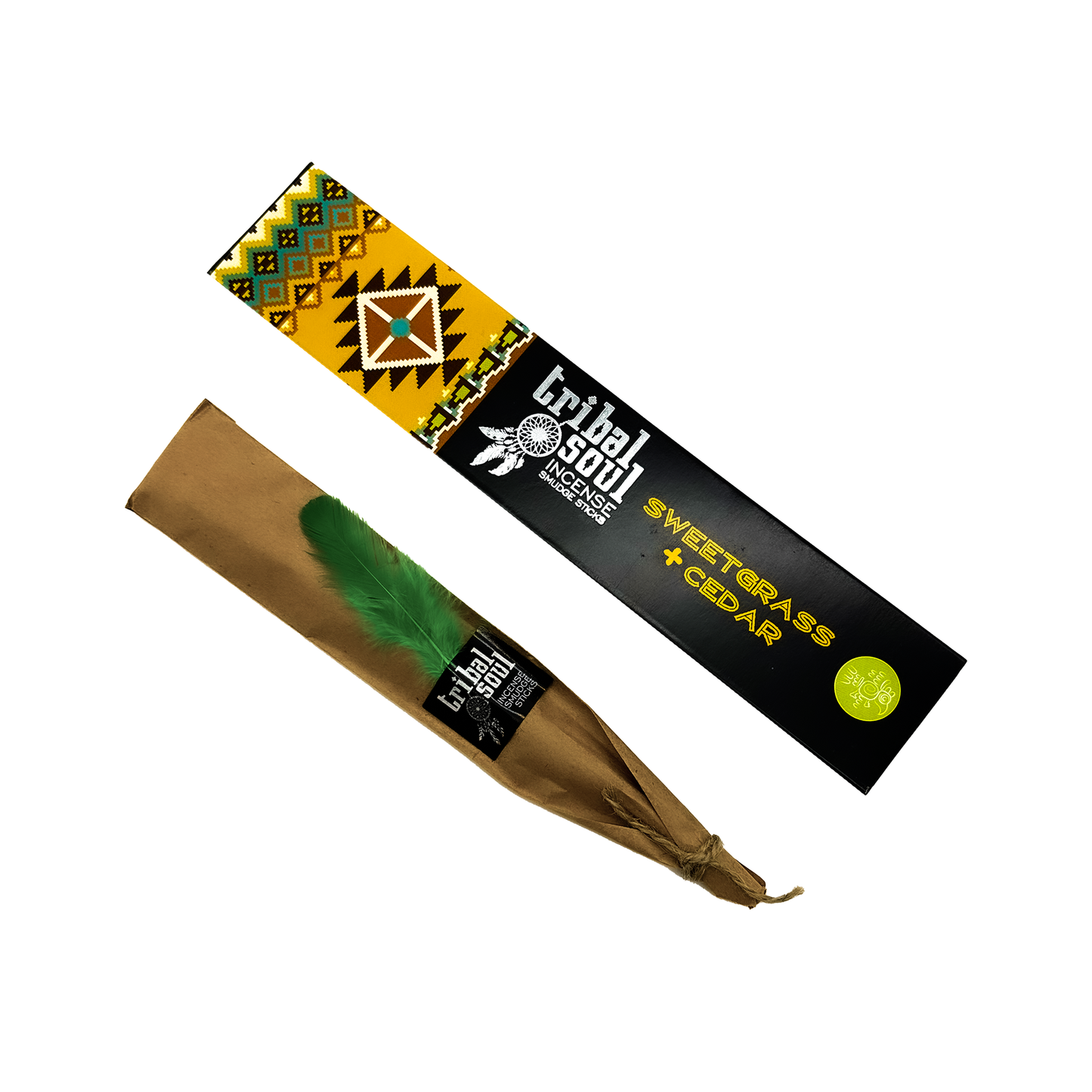Incienso Tribal Soul Varitas | Aroma: SWEETGRASS + CEDAR + Porta Incienso TABLITA | 1 PZ