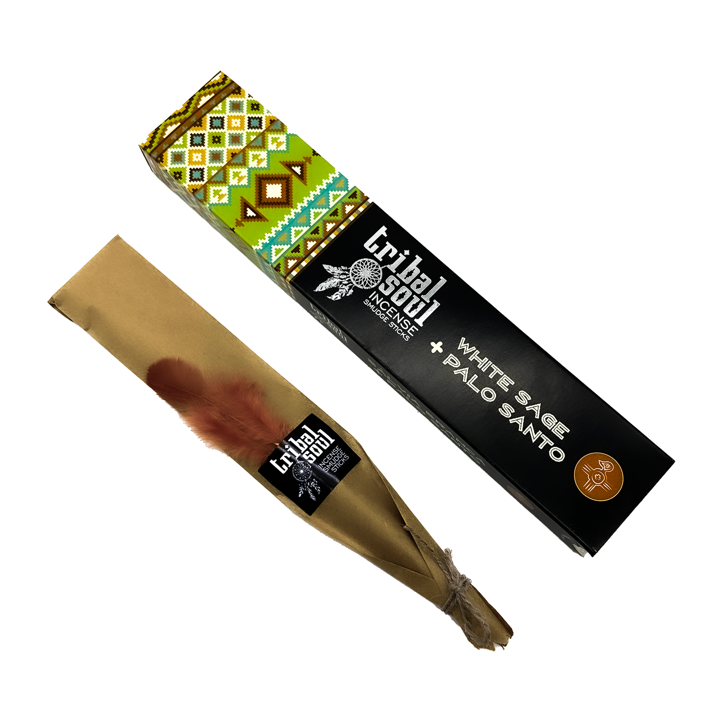 Incienso Tribal Soul Varitas | Aroma: WHITE SAGE + PALO SANTO + Porta Incienso TABLITA | 1 PZ