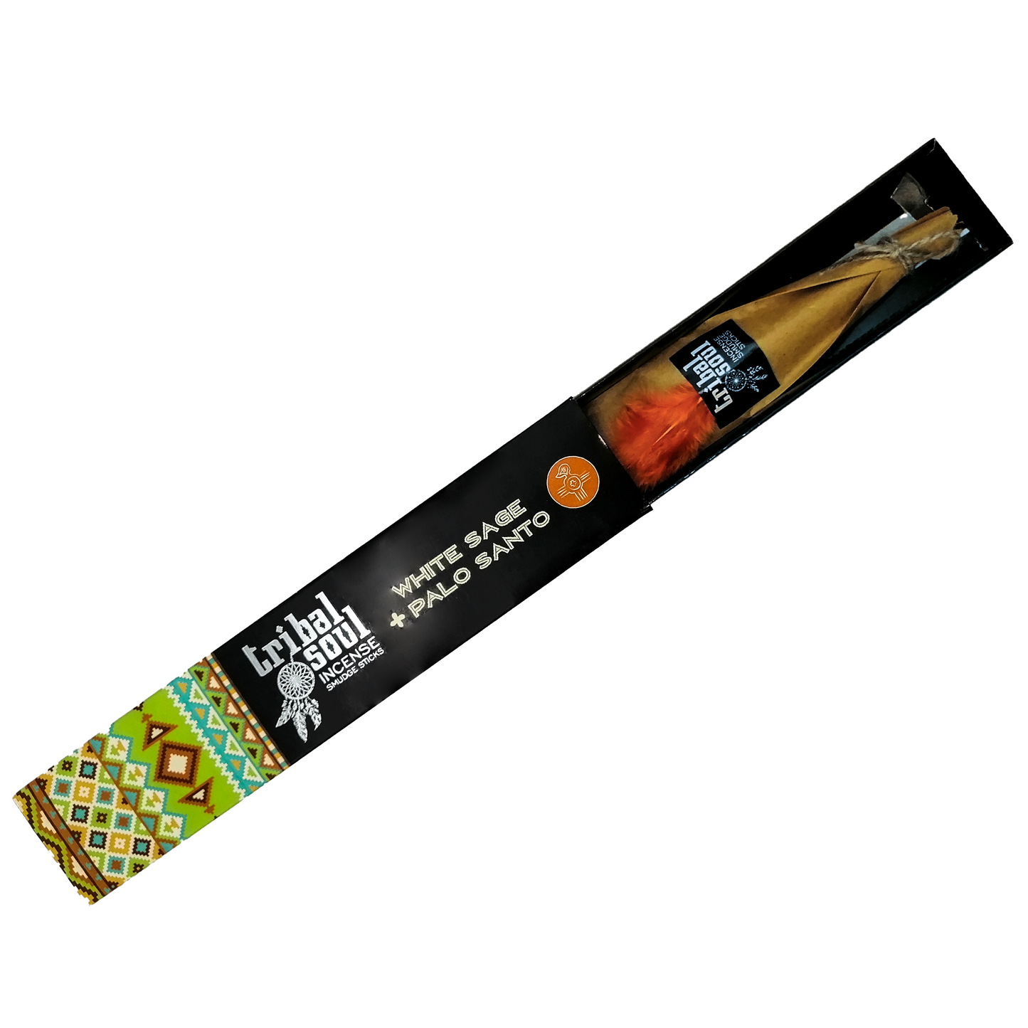 Incienso Tribal Soul Varitas | Aroma: WHITE SAGE + PALO SANTO + Porta Incienso TABLITA | 1 PZ
