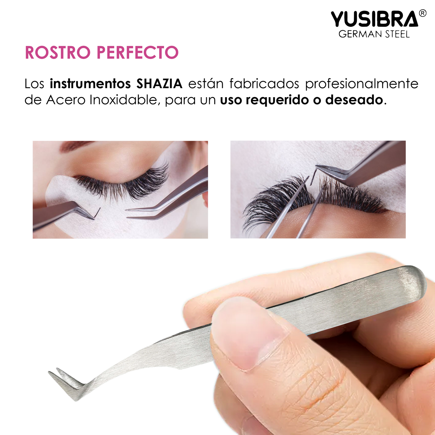 Pinzas Profesionales para Extensiones de Pestañas | Modelado Maestro de Pestañas | PINZA PARA PESTAÑA Art. 121A