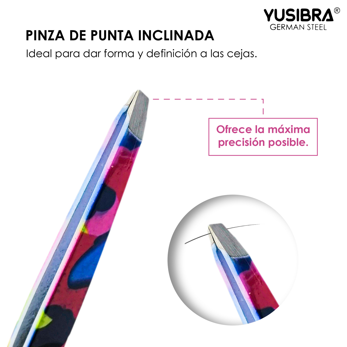 Pinzas Profesionales de Acero Inoxidable para Ceja y/o Depilación Facial | Herramienta Esencial para Tu Rutina de Belleza | PINZA DEPILAR MULTI PAPER ART. 251