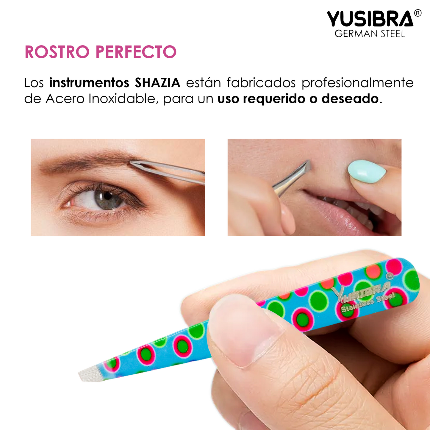 Pinzas Profesionales de Acero Inoxidable para Ceja y/o Depilación Facial | Herramienta Esencial para Tu Rutina de Belleza | PINZA DEPILAR AZUL ART. 256