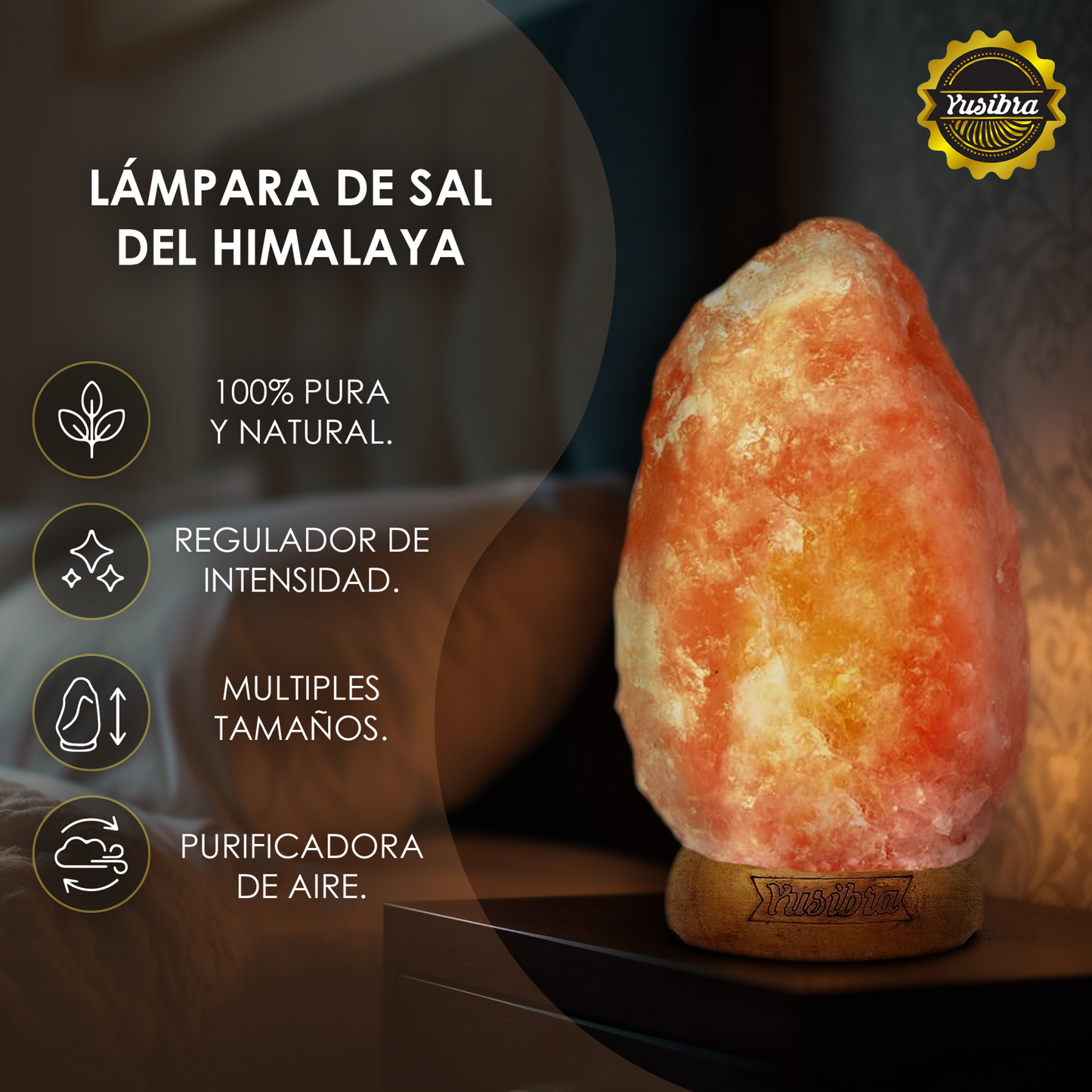 Lámpara de Sal del Himalaya Natural 1-2 kg