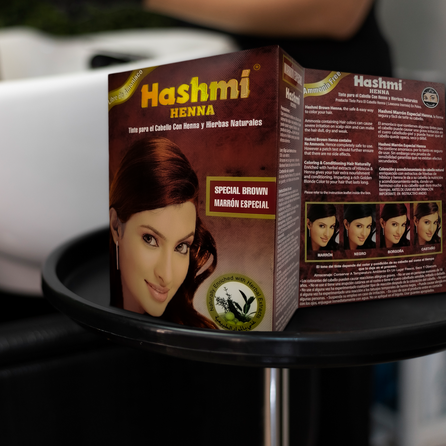 Henna Tinte para Cabello Hashmi (MARRON ESPECIAL) 100% Natural | 5 PIEZAS