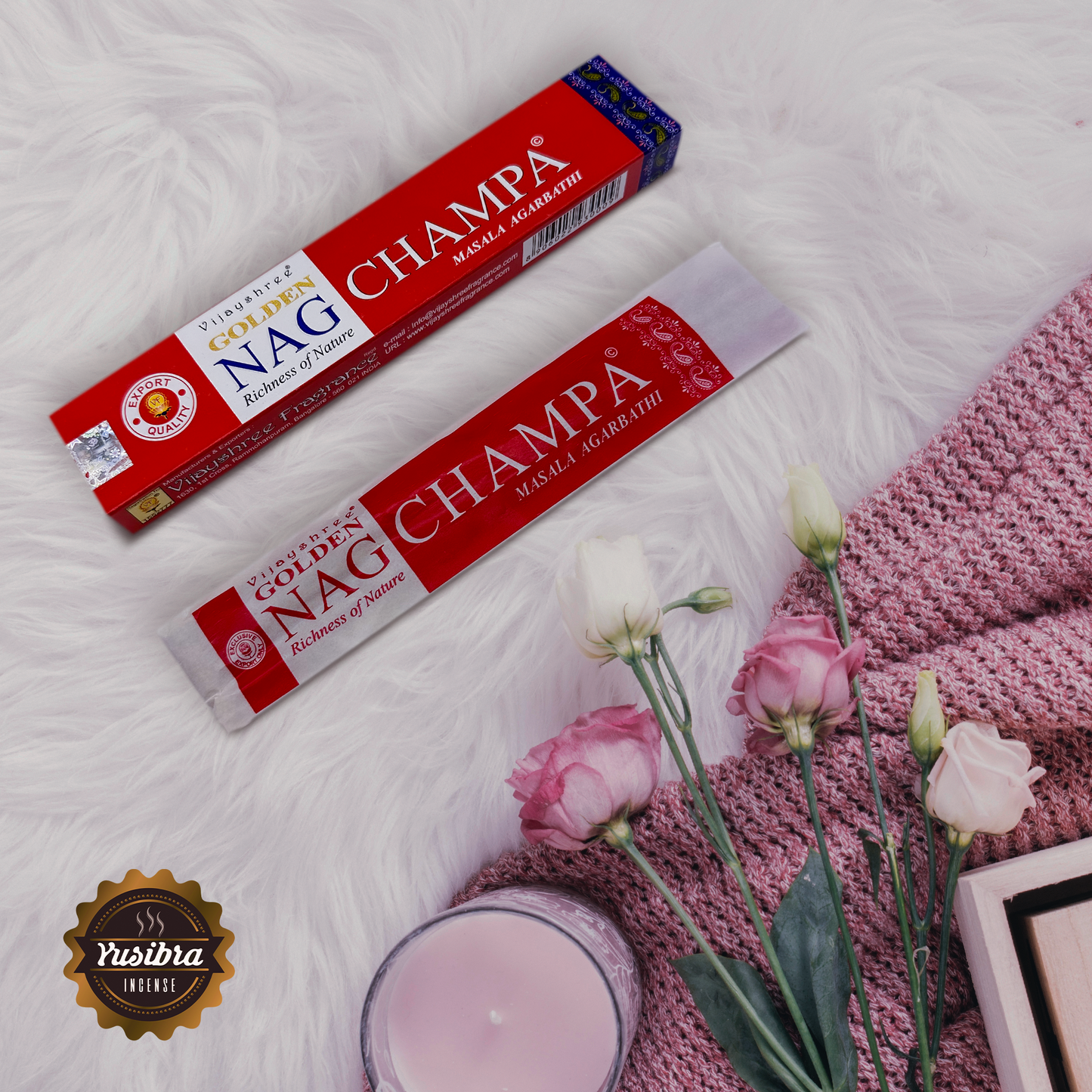 Incienso Nag Champa GOLDEN | Varitas de Incienso | Caja de 12PZ con Porta Incienso COFRE