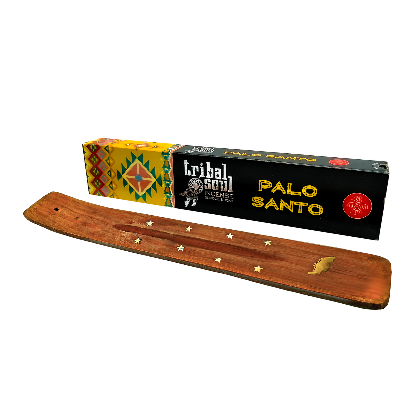 Incienso Tribal Soul Varitas | Aroma: PALO SANTO + Porta Incienso TABLITA | 1 PZ