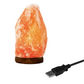 Lámpara de Sal Del Himalaya USB Figura Rústica con Foco LED