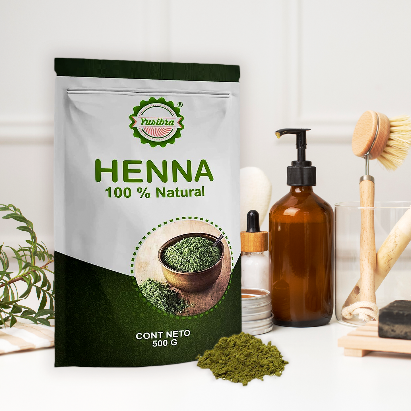 Henna Tinte en Polvo 6 Bolsas de 500 Gr 100% Natural | 3 Kilos